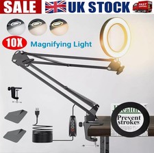10X LED Magnifier Glass Desk