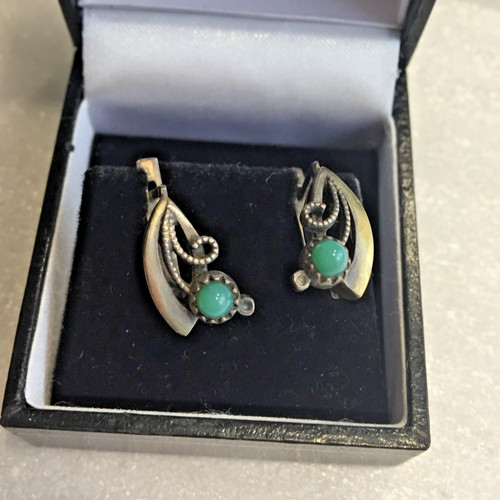 Earrings vintage soviet - vintage, silver