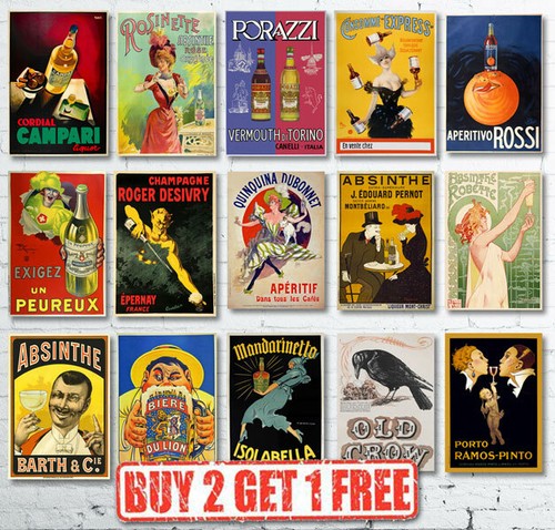 Metal signs retro drink - metal,