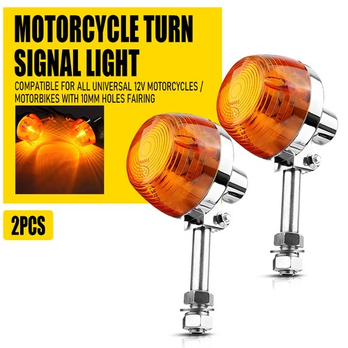 Chrome amber front rear - 2×,