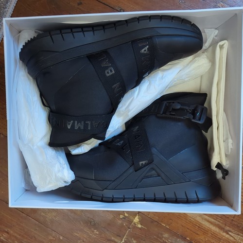 Balmain black sneaker troop - balmain,