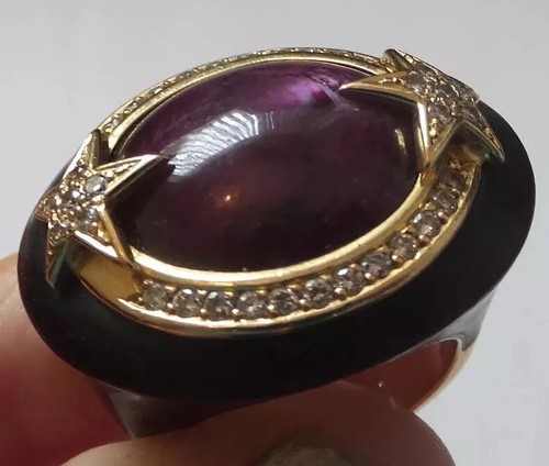 Vintage 18ct gold cabochon - vintage,