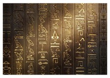 Egyptian Hieroglyphs Ancient History Large Wall Art Framed Canvas Picture 20x30"