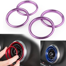 4x Purple Car Air Vent Cover Ring Fit Audi A3 S3 Q2L 8V 2012-2019