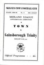 Skegness Town v Gainsborough Trinity (Midland League 24.08) 1959/1960