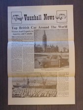 VAUXHALL NEWS orig 1958 UK Mkt