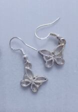 Butterfly Silver Dangling EarrIngs Brand New