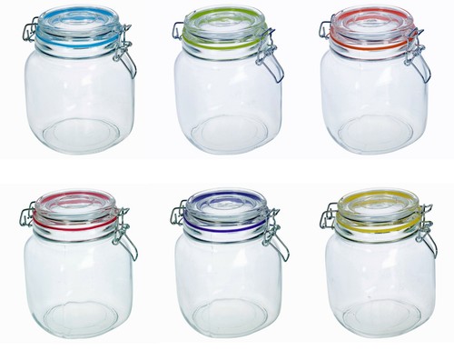 Clamp lid glass storage jar - clamp,