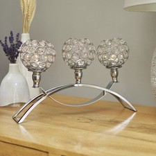 Christmas Candle Holder Set Arched Bridge Crystal Candle Holder Party Decoration