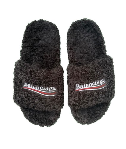 Balenciaga black furry - balenciaga, open