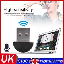 Mini USB 2.0 Microphone Portable Studio Speech Mic Audio Adapter Skype All PC