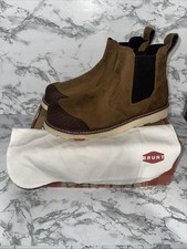 Brunt Ohman Men's Size 9.5 US 6" Casual Boots Brown Leather, Comp Toe Tried On