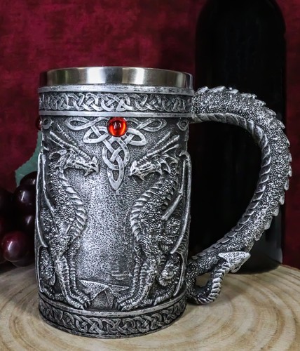 Large silver celtic - celtic, twin