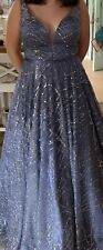 Blue And Silver Evening/Prom Gown By Manon