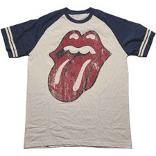 The Rolling Stones 'Lick Tongue' Raglan T shirt - NEW
