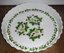 Portmeirion ~ Large 12"  Flan Quiche Dish ~ Summer Strawberries ~ VGC
