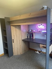 Grayson High Sleeper Bed with Desk and Ladder (reduced price for quick sale)