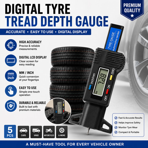 Digital tyre tread depth gauge - digital,