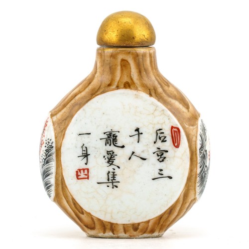 Chinese porcelain snuff bottle - porcelain,