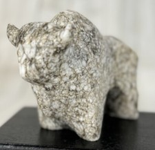 Marble Bull Statue Gray