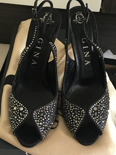 Gina black satin - black,