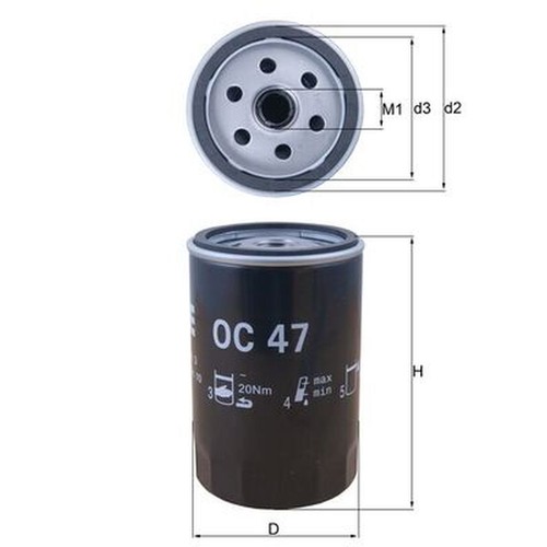 Oil filter for - golf, 2.0