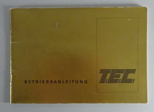 Operating instructions c - operating, t.e.c