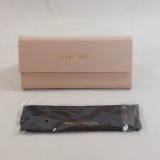 Karen Millen Designer Trifold Glasses & Sunglasses Case Nude Pale Pink + Cloth