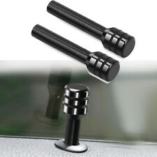 2x Aluminum Black Vehicle Car Door Locking Lock Knob Pull Pins Cover Accessories