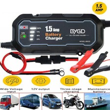 SAE Automatic Battery Charger Maintainer Trickle Float For Motorcycle Car ATV