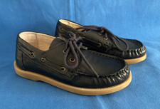 Boys Leather Dark Navy Slip on Smart School Shoes UK10/EU28 Bo-Bell Quiem