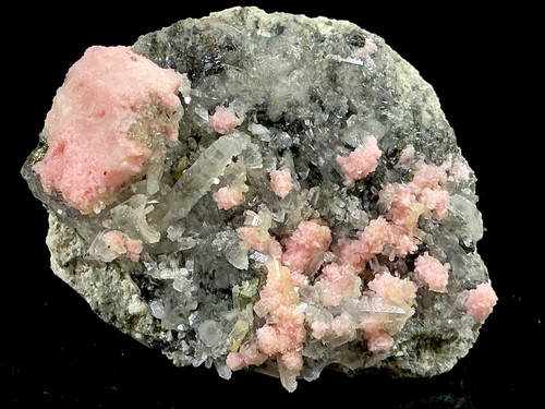 Rhodochrosite quartz sulphides - rhodochrosite,