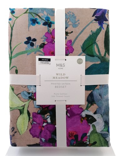 Home cotton sateen bedset - m&s,