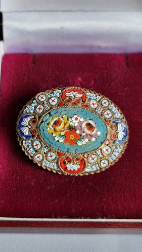 Antique micro mosaic italian - mosaic,