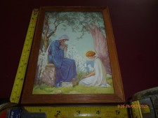 MARGARET W. TARRANT CHRIST BORN AMONG LILIES FRAMED VINTAGE PRINT/PICTURE *READ*