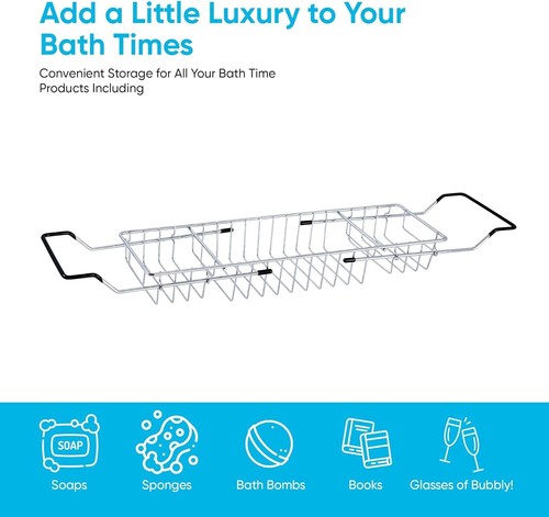 Chrome extendable over bath - chrome,