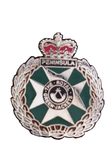 Royal green jackets lapel pin - jackets,