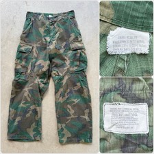 1960s Vtg US Army USMC ERDL Rip Stop Camo SMALL REGULAR Jungle Pants 60s