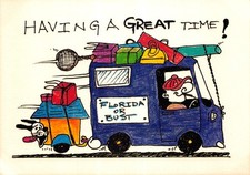 AMERICAN MIXED FLORIDA POSTCARD CAMPERVAN CONTINENTAL SIZE UNUSED V G MINT