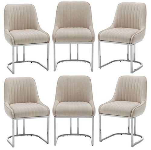 Set beige velvet dining - set,