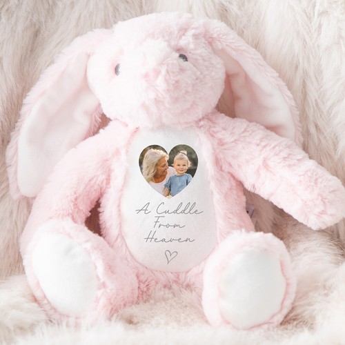 Personalised memory teddy pink - personalised,