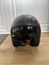 Chopper Prinstriped open face motorcycle helmet