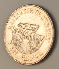 1992 Queen Elizabeth II Bailiwick of Jersey Faldouet Dolmen, Ten Pence 10p coin