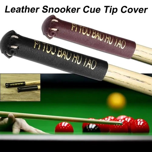 Leather pool tip protector - pool,