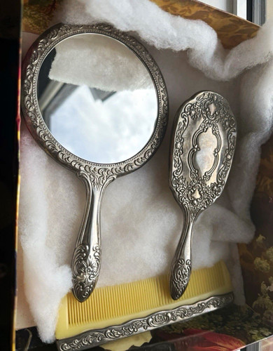 Vintage ornate silver plate - vintage,