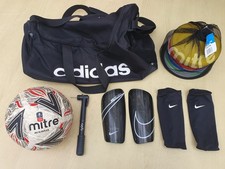 Mitre Football Kit Bundle Nike Mercurial Lite Shin Pads L adidas Bag Cones Pump