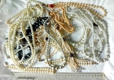 Job Lot Broken Vtg/vtg Style Faux Pearl Jewellery For Spares Repair J15