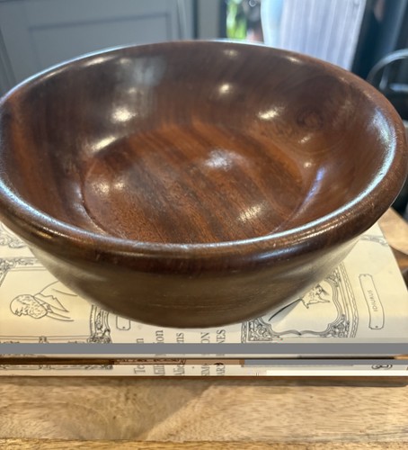Vintage hand turned mahogany - vintage,