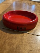 Haig scotch whisky ashtray carlton ware vibrant red