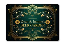 Personalised Beer Garden Bar Sign  METAL Plaque Retro Vintage Home Bar Man Cave